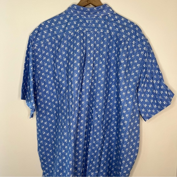 Ralph Lauren Blue Short Sleeve Button Up Men's Size 3XB Beach Resort Casual - Picture 5 of 6